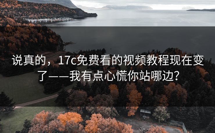 说真的，17c免费看的视频教程现在变了——我有点心慌你站哪边？